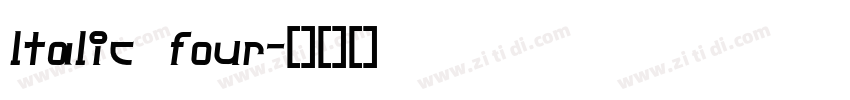 ltalic four字体转换